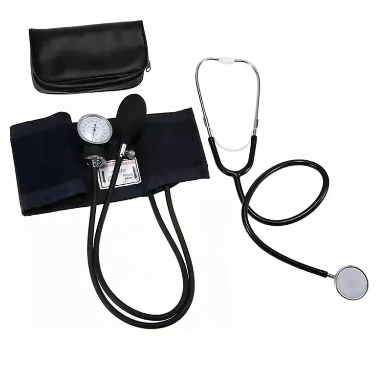 Blood pressure monitor - upper arm blood pressure gauge, household-style manual with zipper bag blood pressure stethoscope