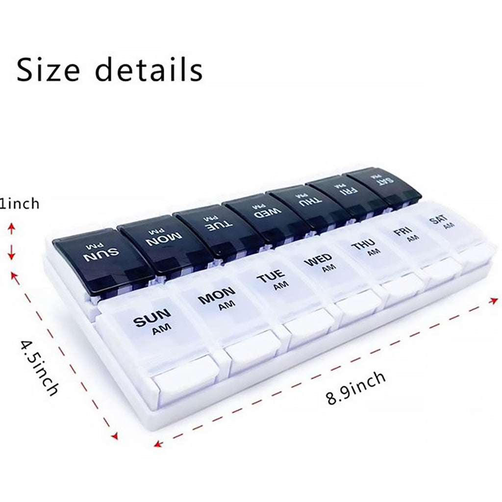 Pill Organizer Box AM PM Pill Distribution Container Portable Travel Tablets Vitamins Medicinel Cases Box Fish Oil/Supplements