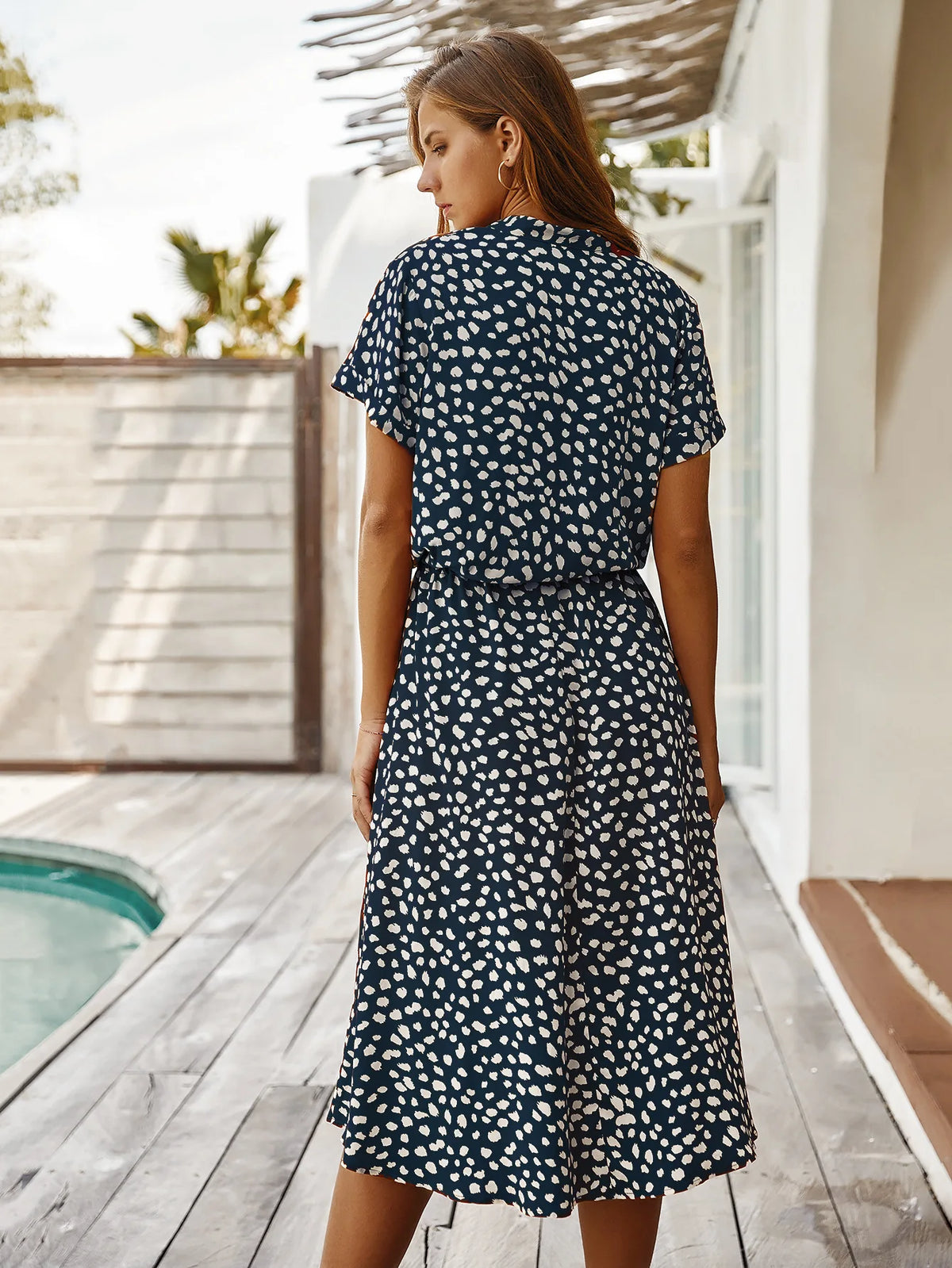 Vintage Floral Shirt Dress – Belted Mid-Calf Fit