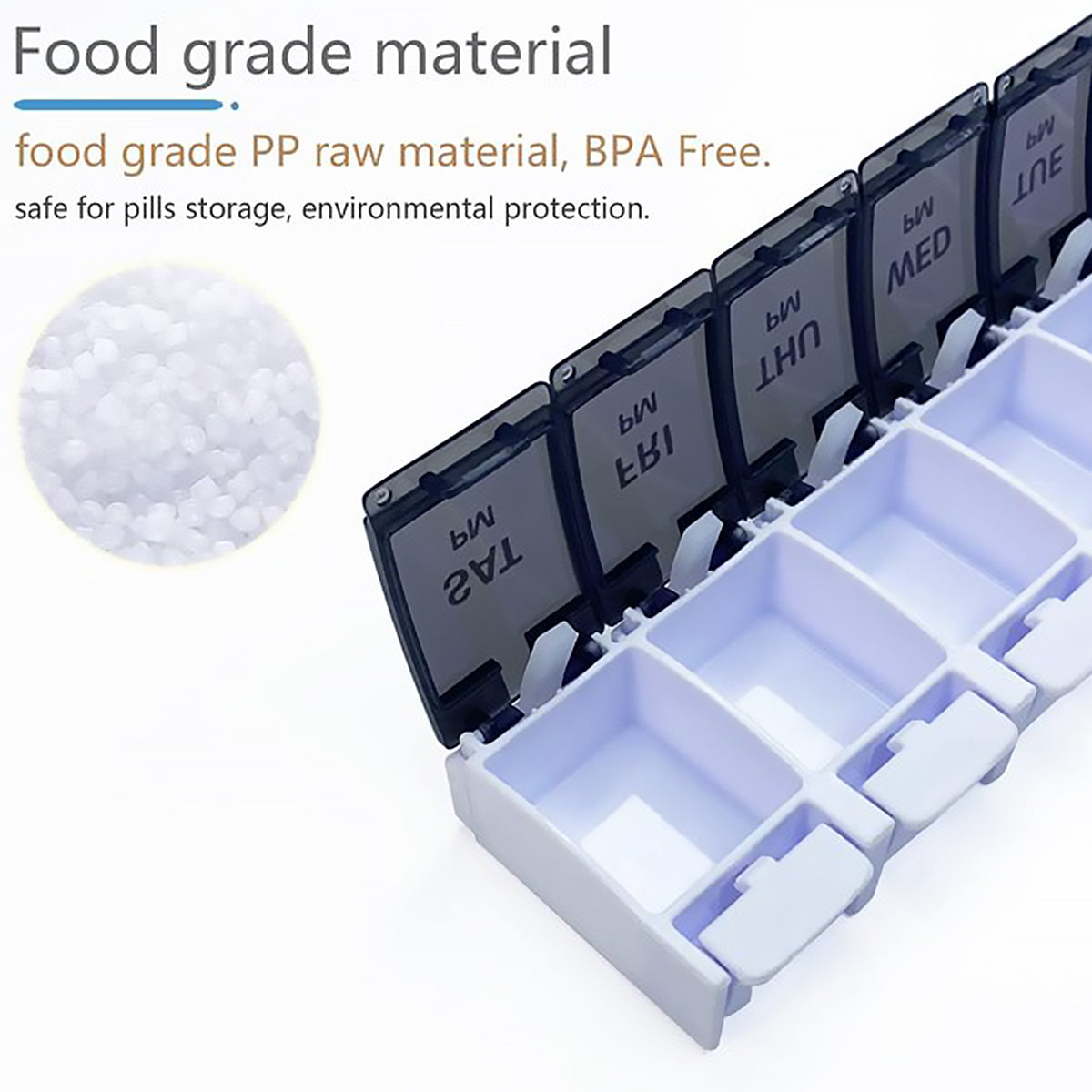 Pill Organizer Box AM PM Pill Distribution Container Portable Travel Tablets Vitamins Medicinel Cases Box Fish Oil/Supplements