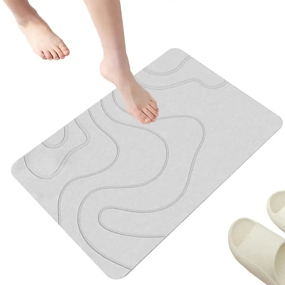 Non Slip Bath Mat with Strong Suction Cups for Shower Tub Floor Soft Comfortable Quick Dry Bathroom Rug