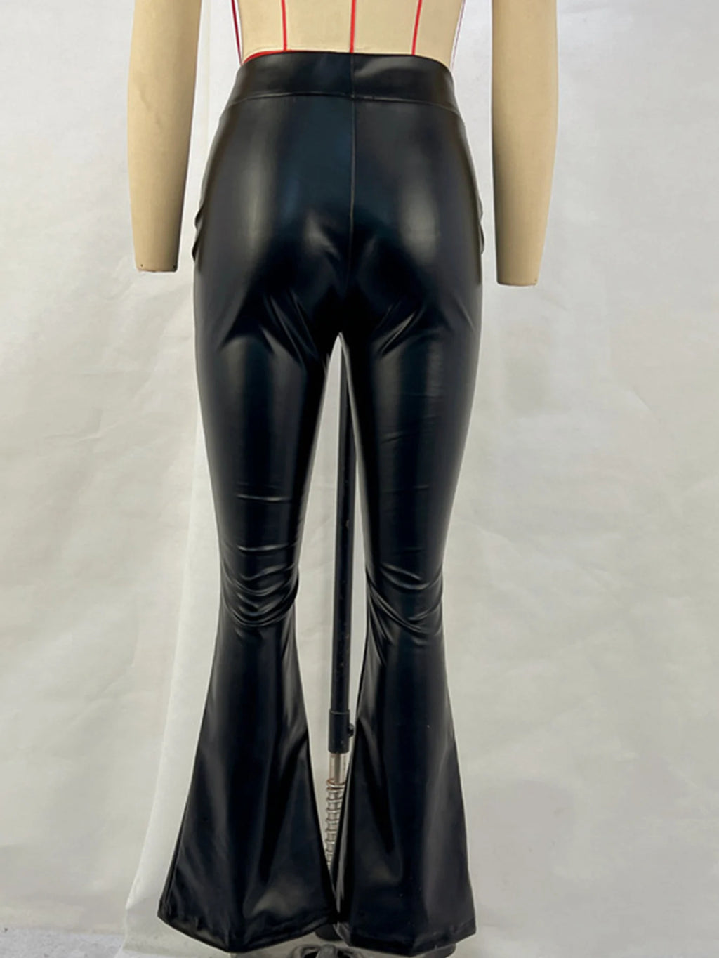 High-Waist Faux Leather Pants for Women