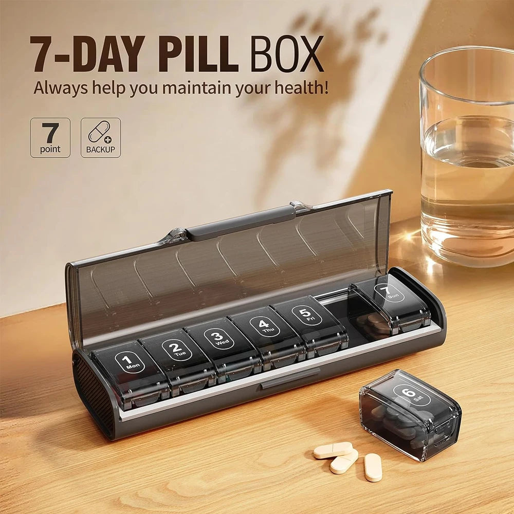 1PCS Pill Organizer Large, Weekly Pill Organizer Pill Box