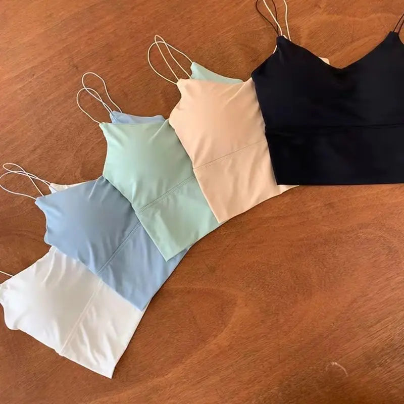 Ice Silk Backless Cami Bralette Top