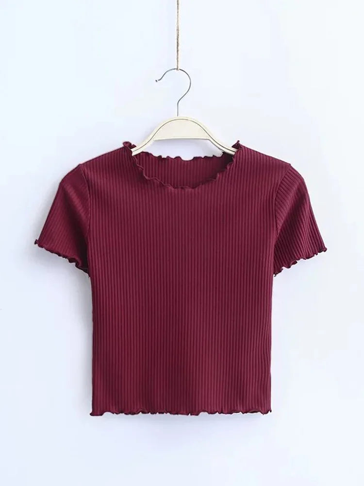 Dozw Vintage Slim Fit T-Shirt — O-Neck Short Sleeve Tight Tee | Retro Summer Tops | 6 Colors | S & M