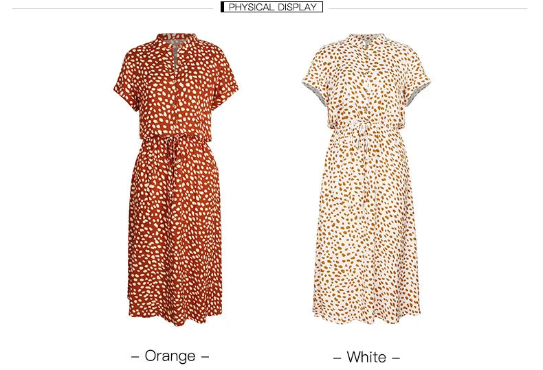 Vintage Floral Shirt Dress – Belted Mid-Calf Fit