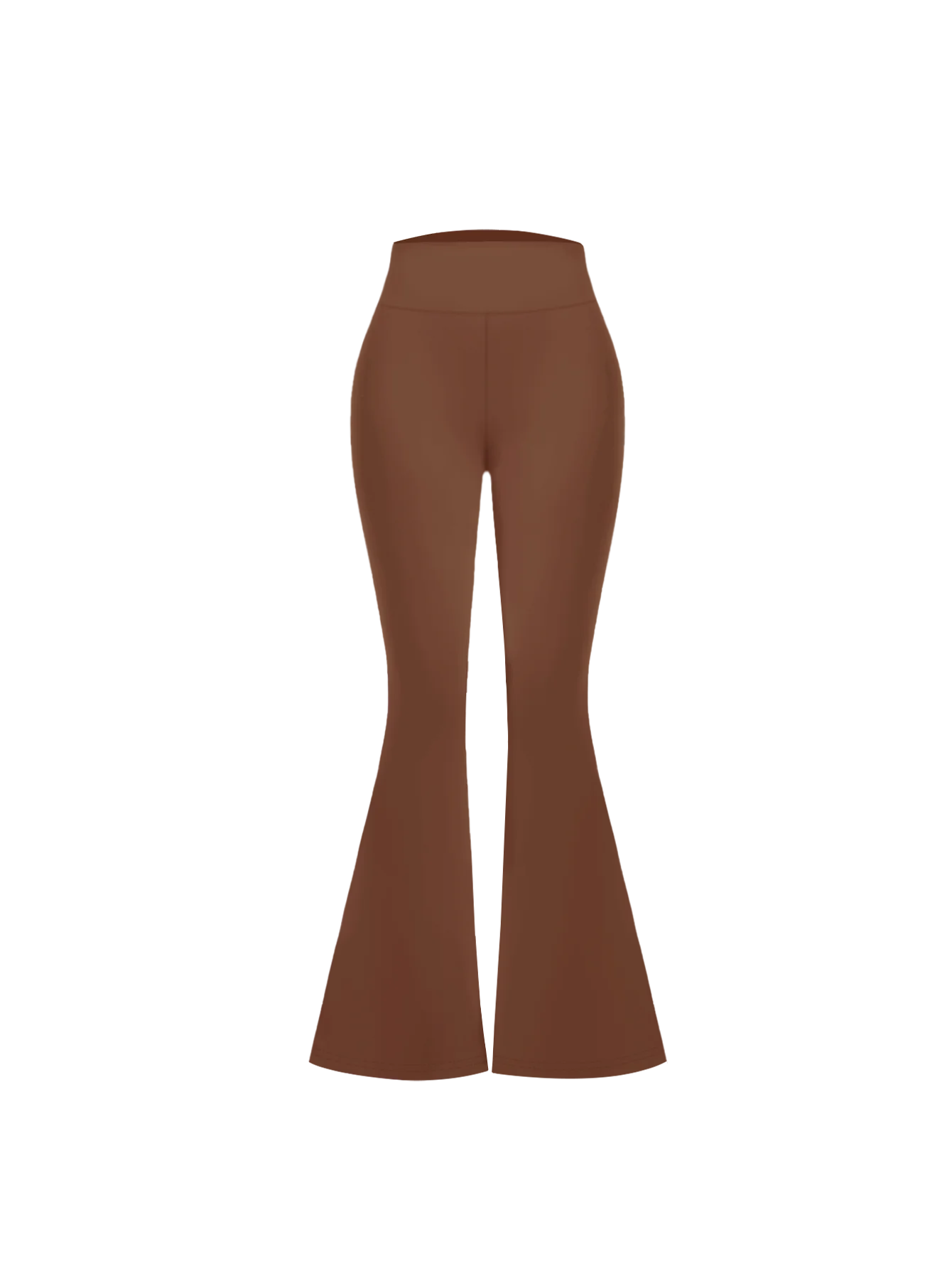 High Waist Bell Bottom Pants — Elastic Waist High Spandex Flare Leggings | Casual High Street | Black Gray Brown | S–XL
