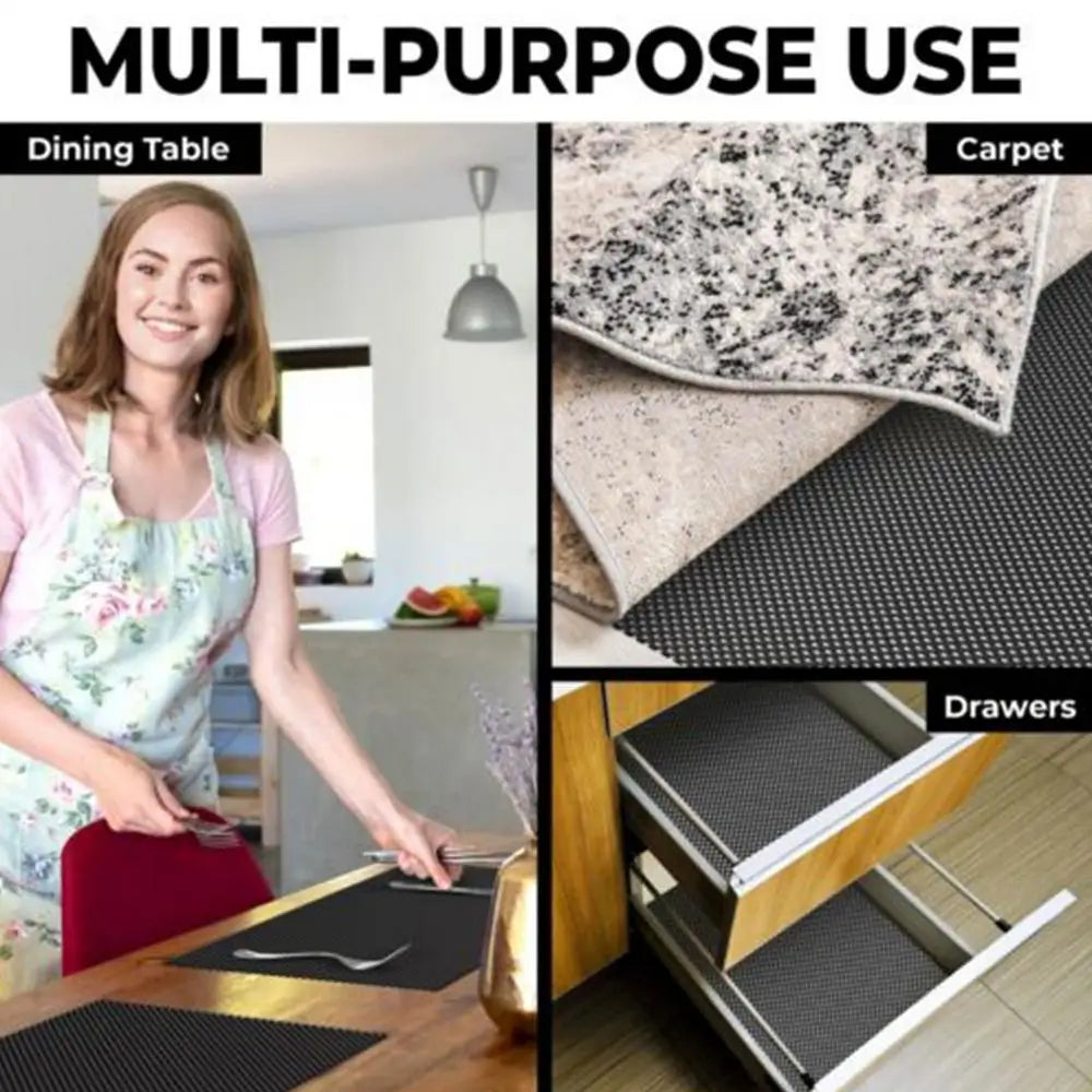 Non Slip Floor Mat Hardwood Floors Under Carpet Mat Drawer Shelf and Cabinet Liner Thick Strong Grip Non-Slip Woodworking Mat