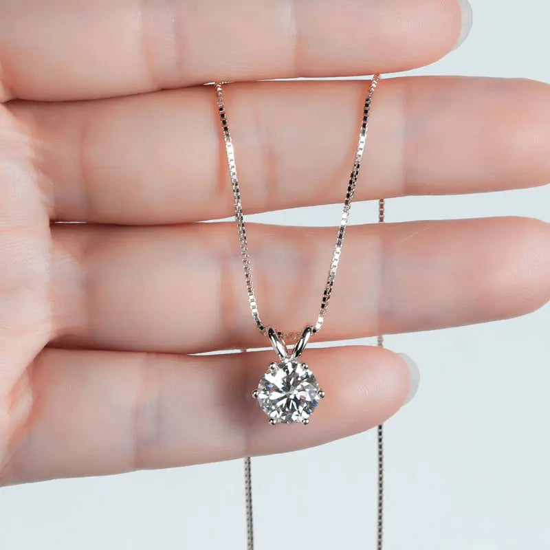 Moissanite Solitaire Pendant Necklace