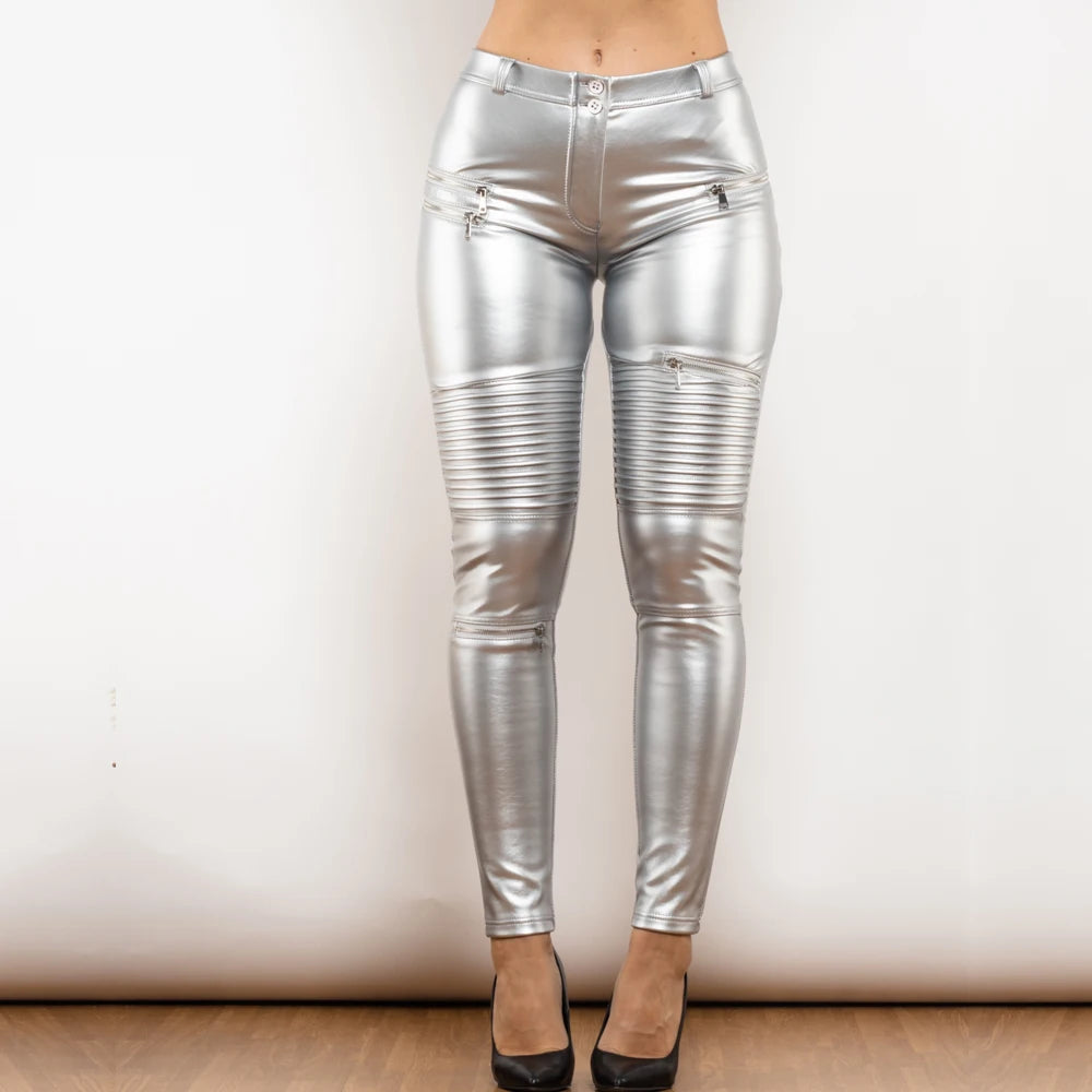 Shascullfites Melody PU Leather Pants — Gothic Biker Punk Slim Fit | Seam Hug Sculpture | 7 Colors | S–XXL