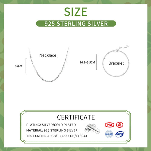 925 Sterling Silver Sparkling Chain Choker Necklace — Minimalist Fine Jewelry | Party & Wedding