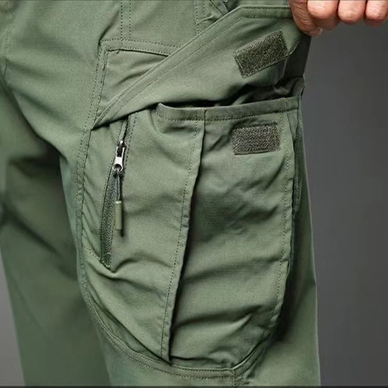 Men Tactical Elastic Pants Spring Autumn City Cargo Trousers Military Combat Hiking Camping Climbing Quick Dry Casual Sportswear