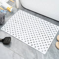 Slip Anti Mould Rubber Anti Slip Bath Mat With Drain Holes Machine Washable Antibacterial Resistant Shower Mat For Shower Or Tub